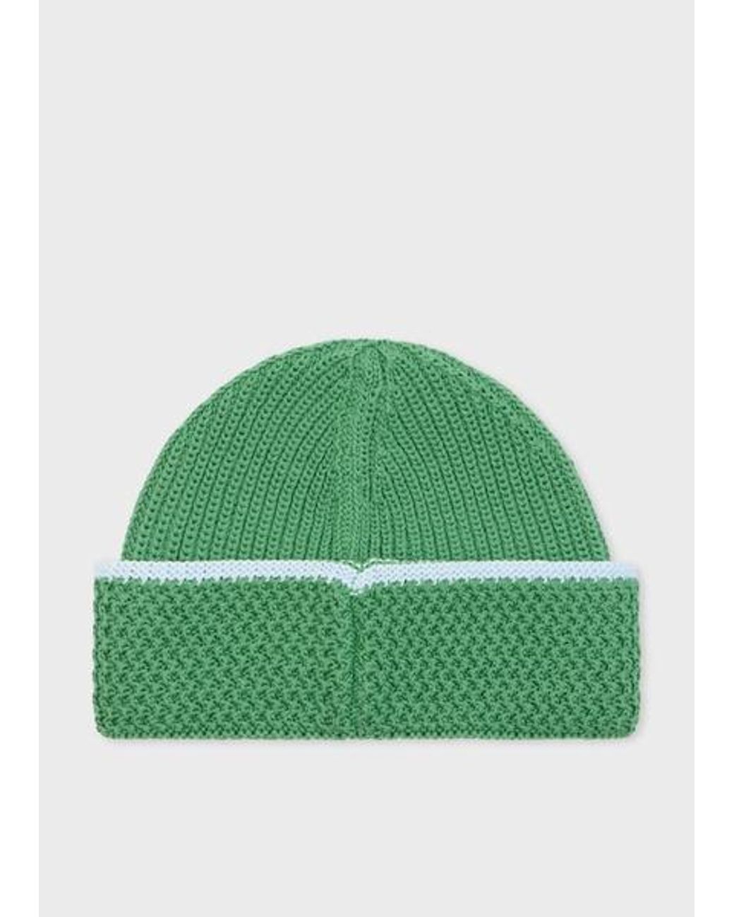 Paul Smith Green Cotton Beanie for men