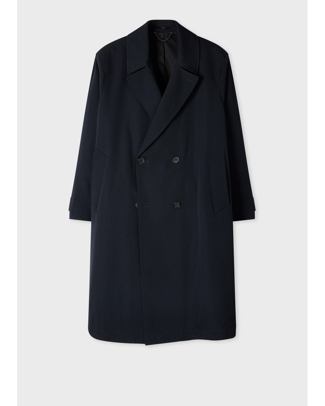 Paul Smith Blue Oversized Wool-Twill Double-Breasted Coat for men