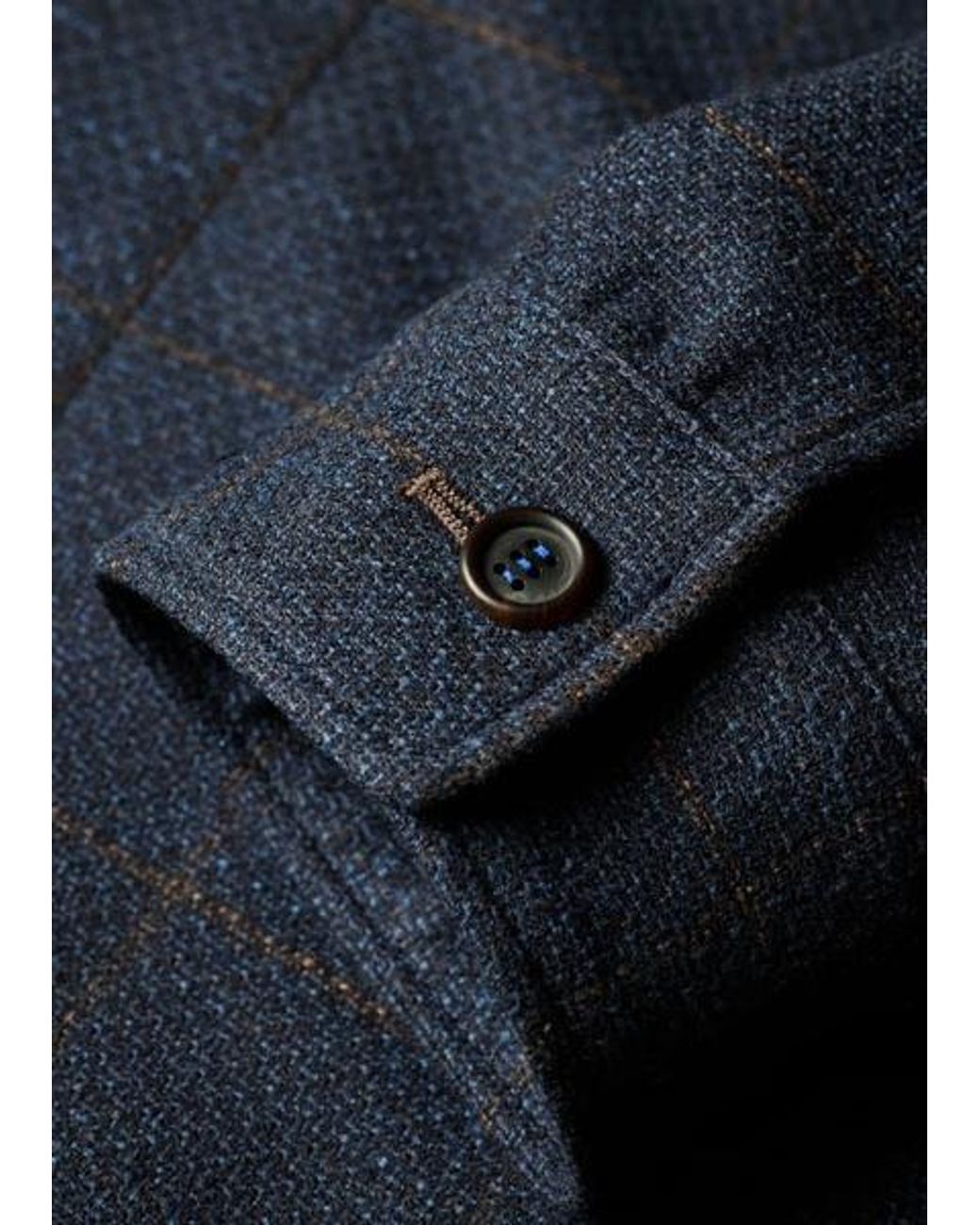 Paul Smith Blue Check Wool-Blend Overshirt for men