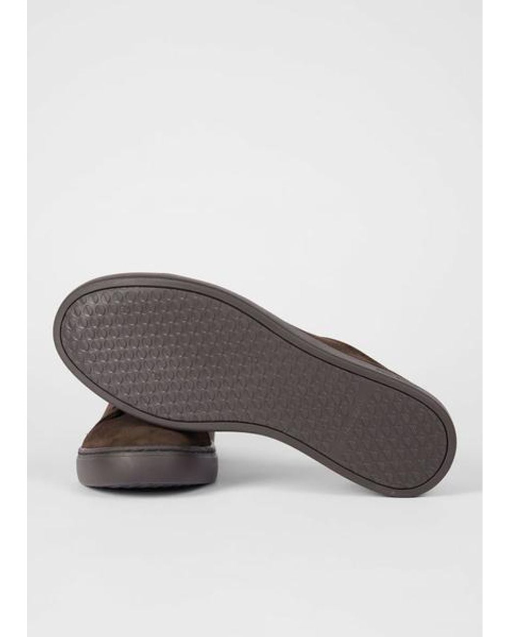 Paul Smith Brown Lee Logo Suede Trainers for men