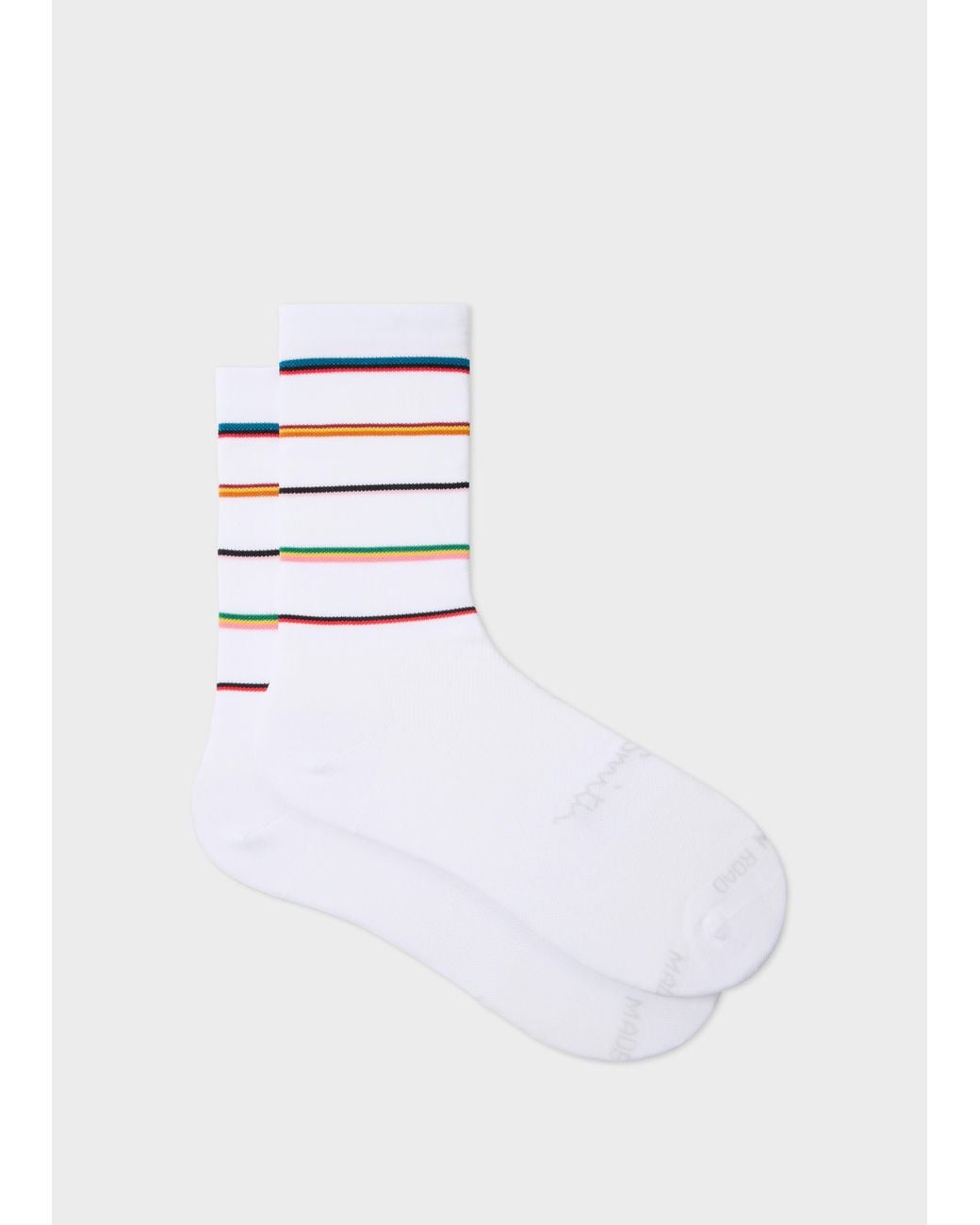 Paul Smith White 'Signature Stripe' Cycling Socks for men