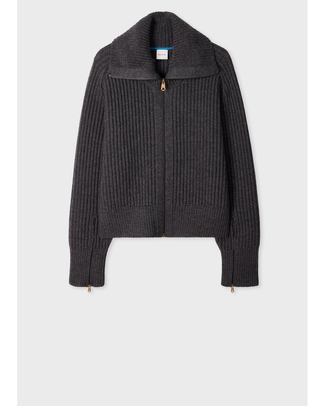 Paul Smith Black Chunky Zip Cardigan