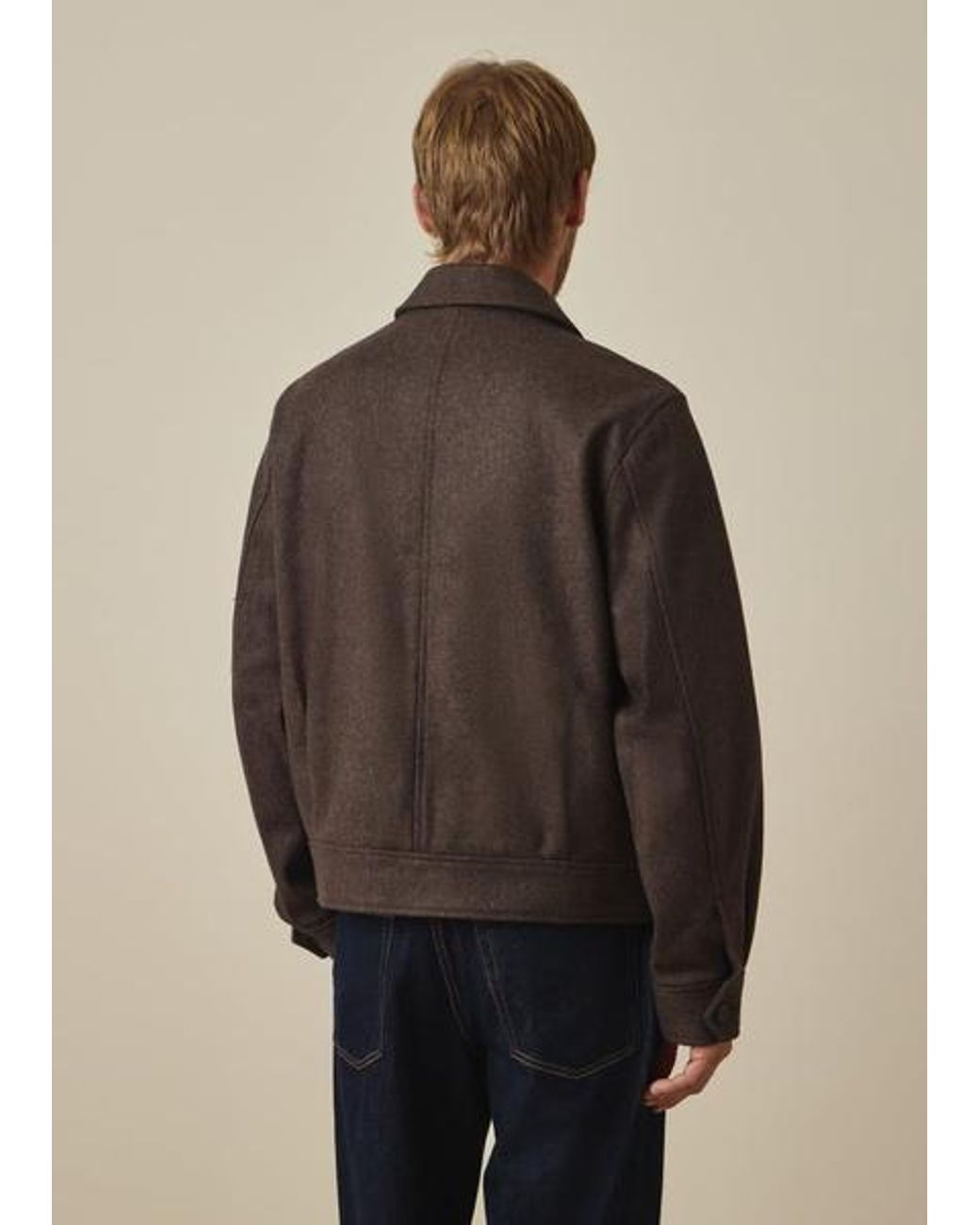 Paul Smith Brown Wool-Blend Cropped Patch-Pocket Jacket for men