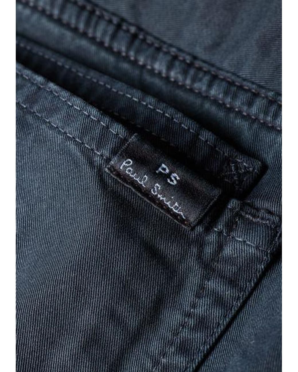 Paul Smith Blue Relaxed Tapered-Fit Cotton-Twill Trousers for men