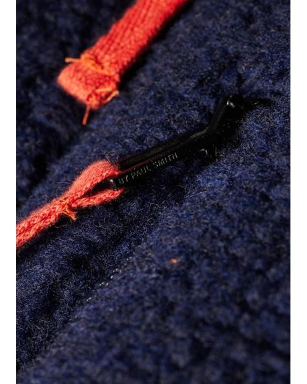 Paul Smith Blue Zip Sherpa Fleece Jacket for men