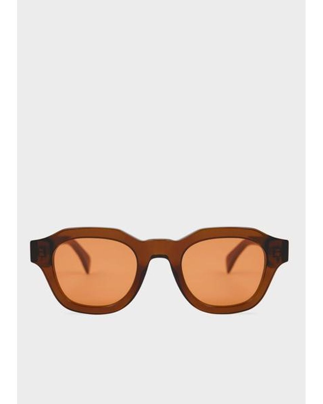 Paul Smith Brown Transparent Khaki 'Lyford' Sunglasses