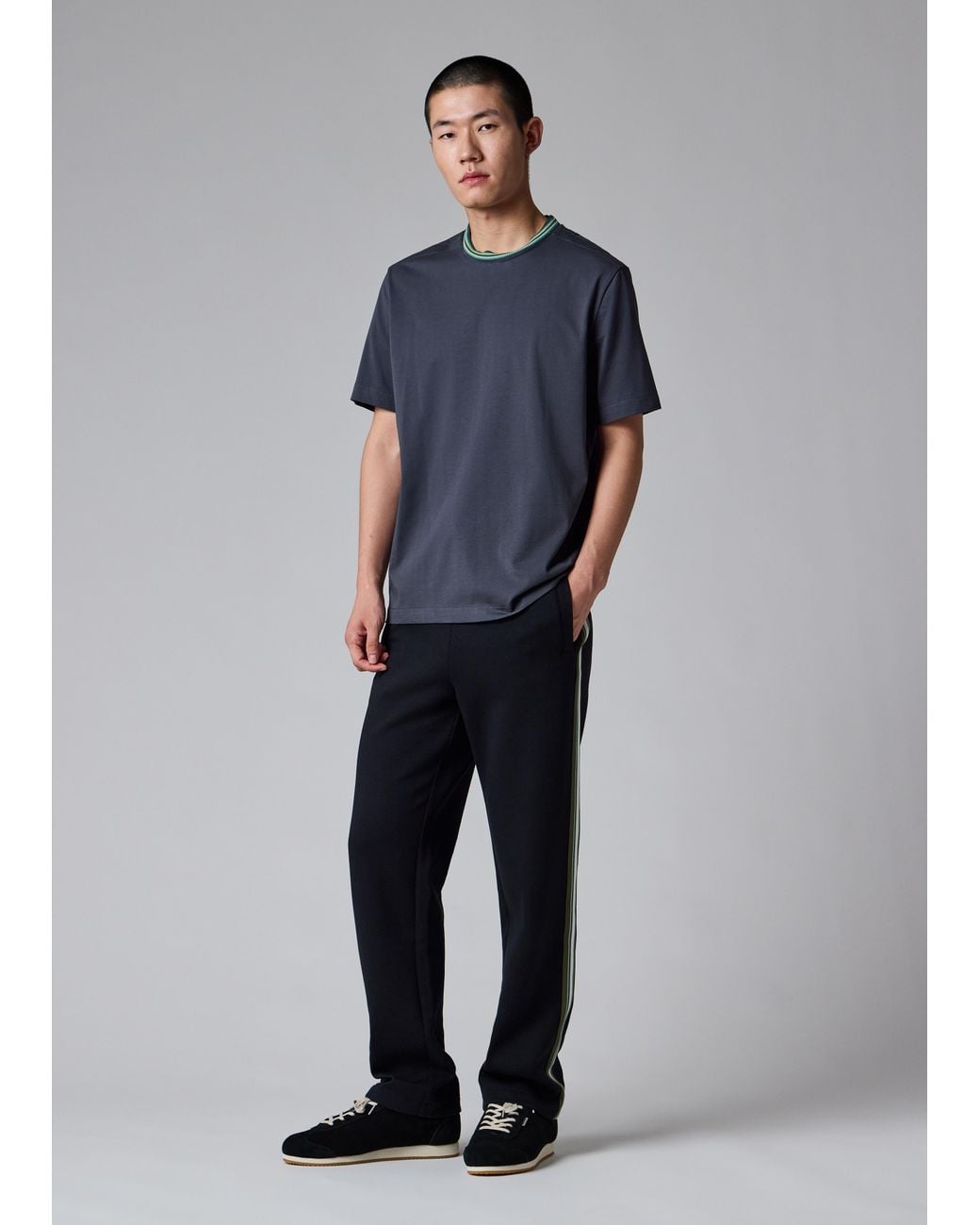 Paul Smith Black Track Pants With Stripe Trim for men