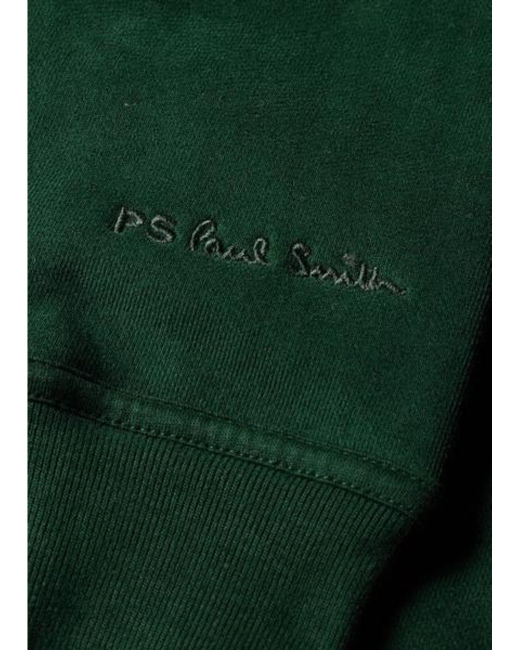 Paul Smith Green Dark Sweatshirt With Corduroy Trims for men