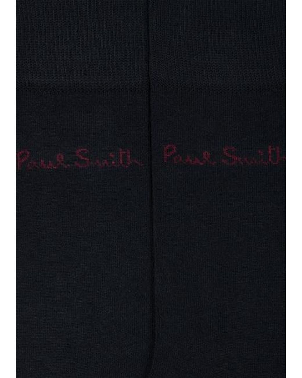 Paul Smith Black Contrast Toe Socks for men