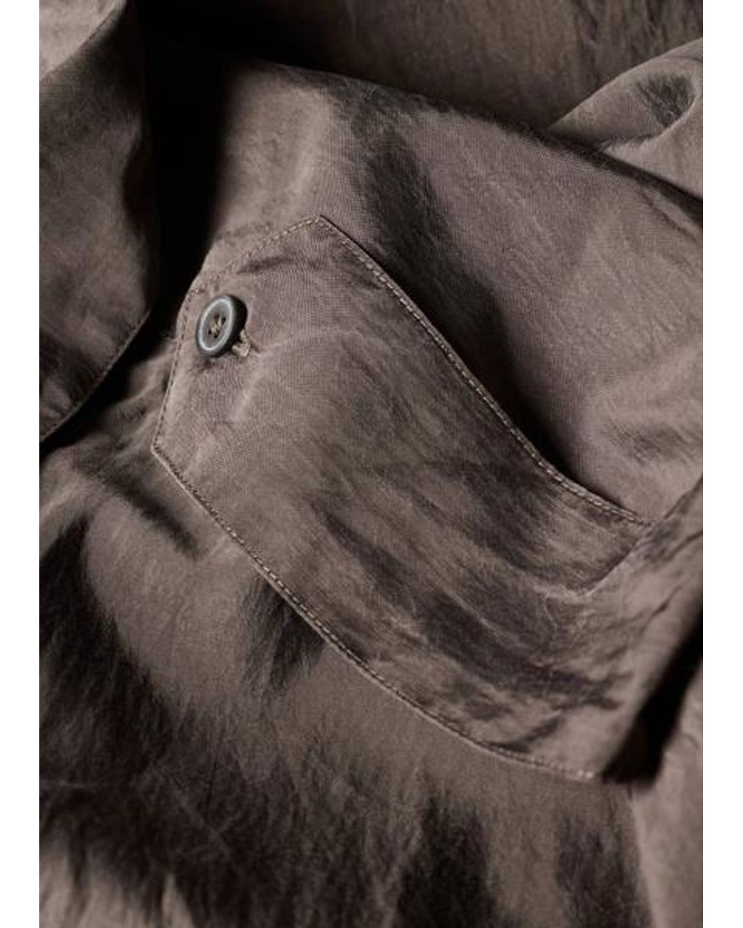 Paul Smith Brown Khaki Organza Utility Shirt