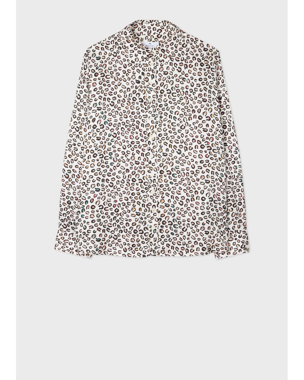 Paul Smith White Ecru 'Animal' Print Shirt