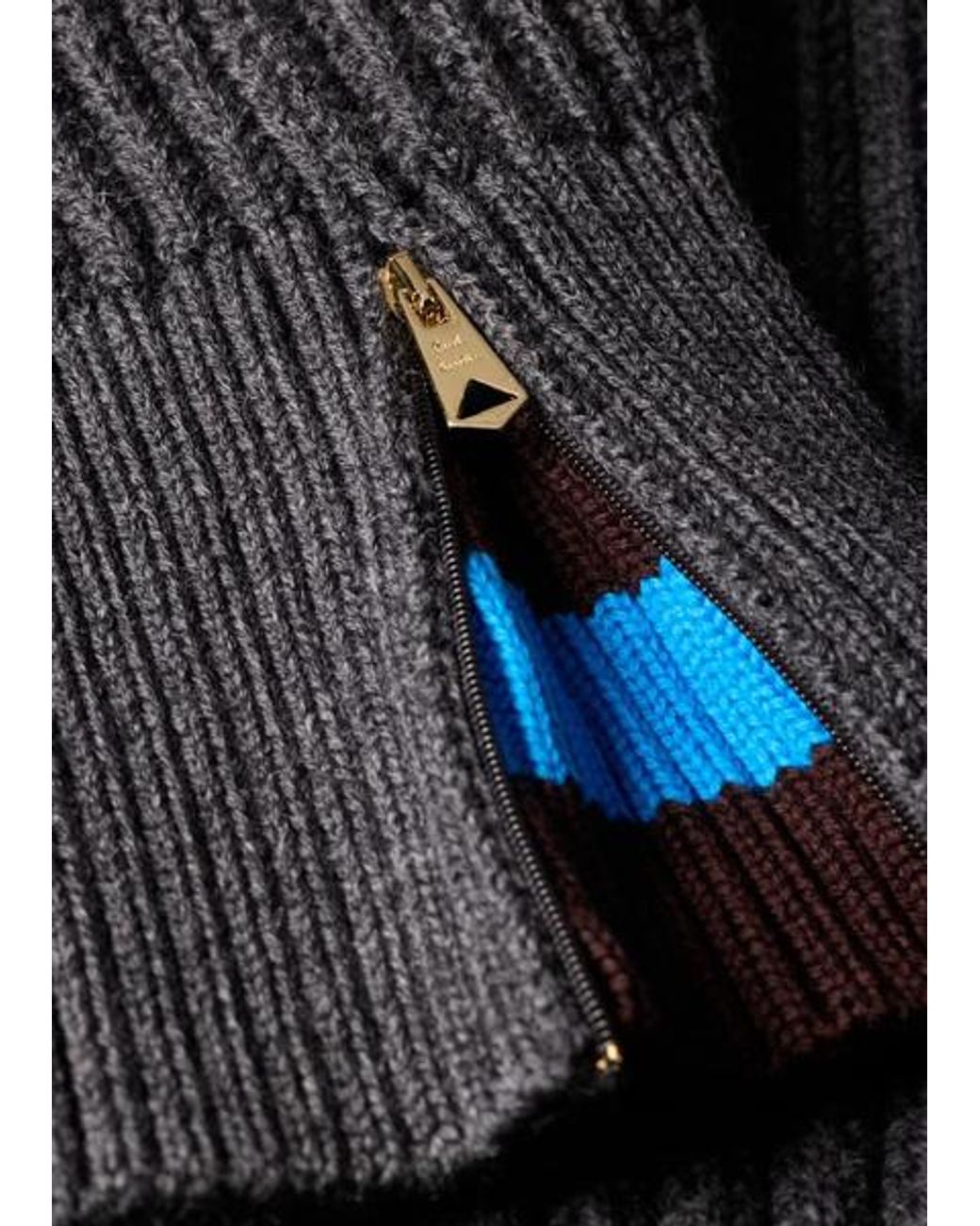 Paul Smith Black Chunky Zip Cardigan