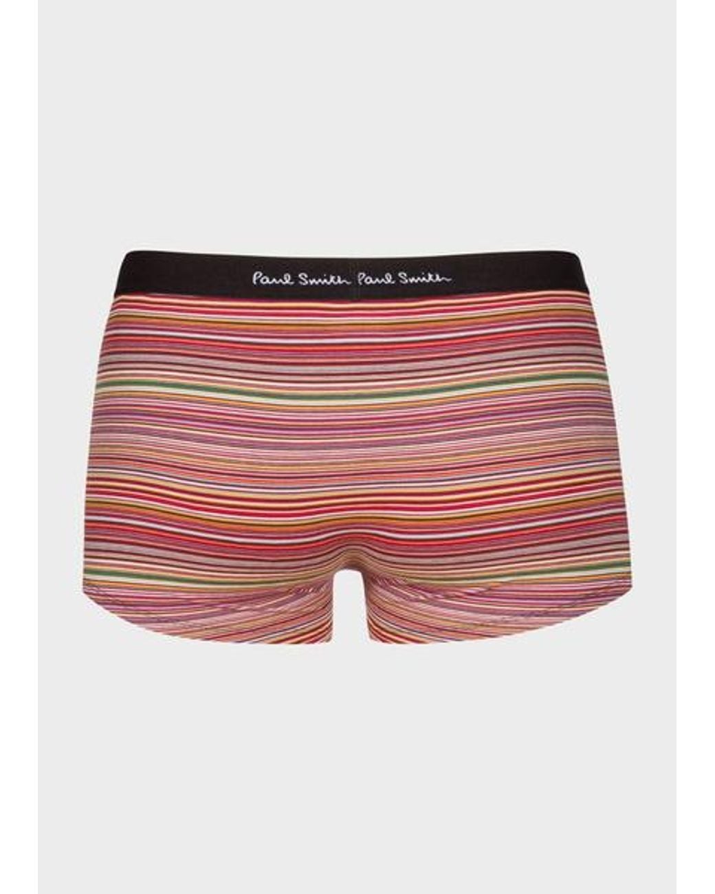 Paul Smith Red 'Signature Stripe' Organic-Cotton Low-Rise Boxer Briefs for men
