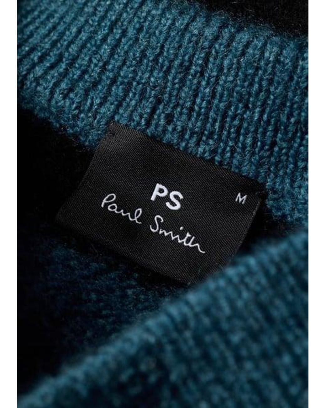 Paul Smith Blue And Space-Dye Intarsia Cardigan for men