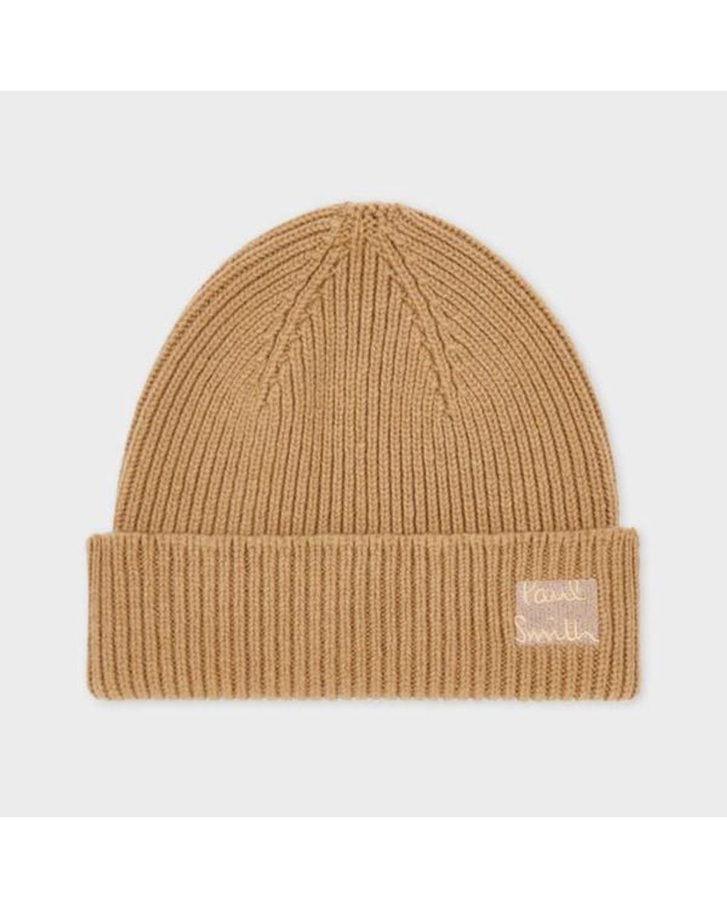 Paul Smith Natural Tan Cashmere-Blend Beanie for men