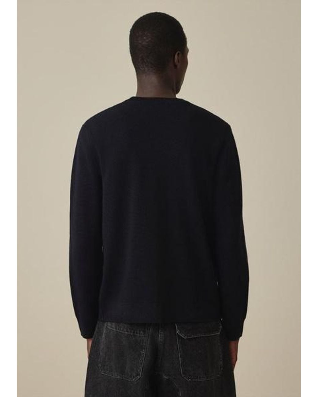 Paul Smith Blue Merino Wool Henley Sweater for men