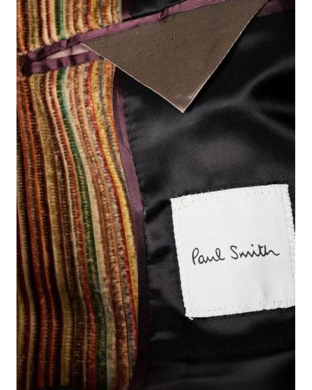Paul Smith Brown 'Signature Stripe' Cord Double-Breasted Blazer