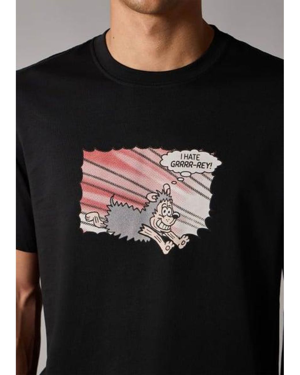 Paul Smith + Beano Gray 'I Hate' Print T-Shirt for men