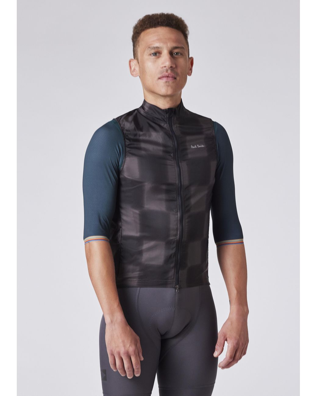 Paul Smith Blue Packable Cycling Gilet for men