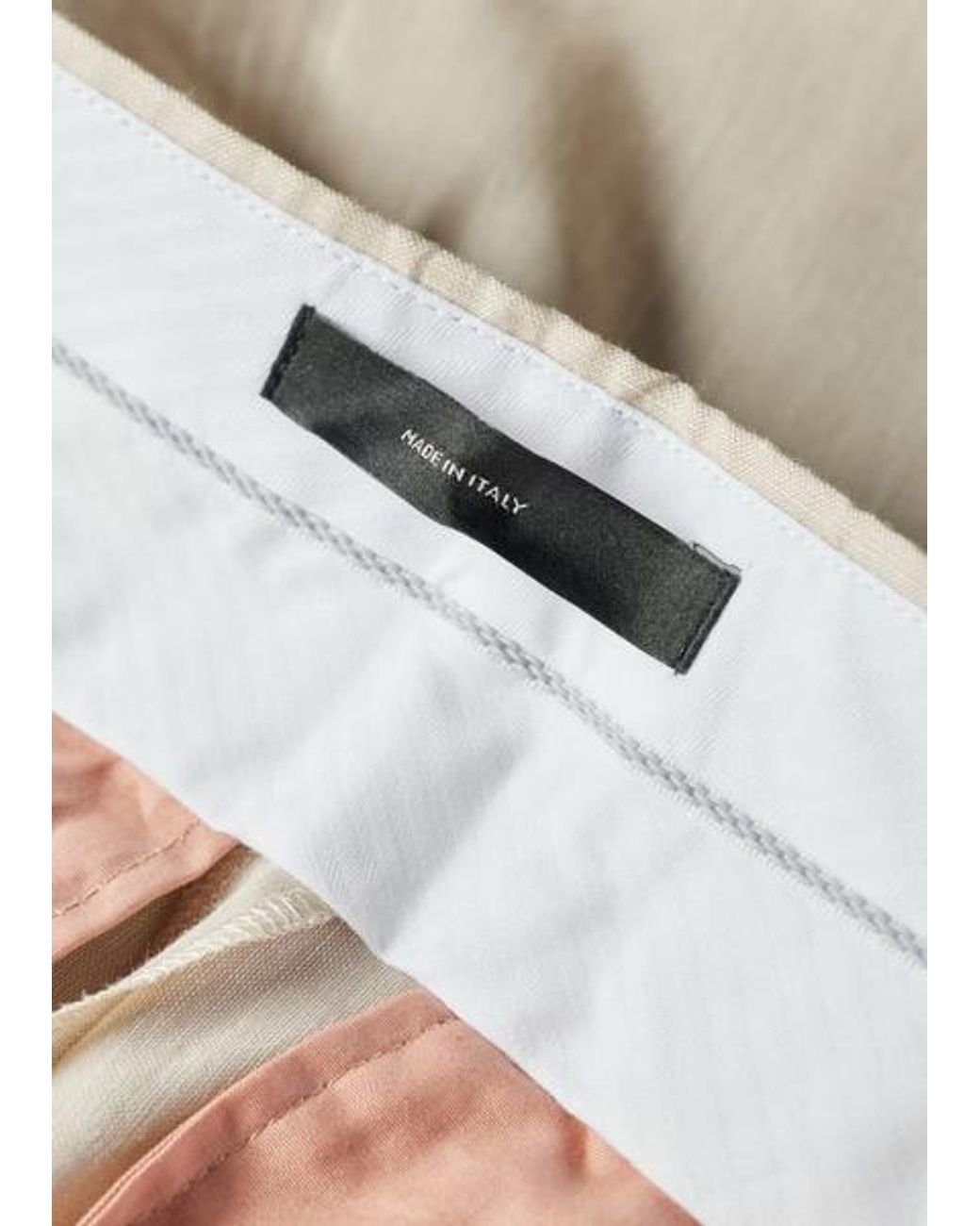Paul Smith White Ivory Linen-Wool Wide-Leg Trousers
