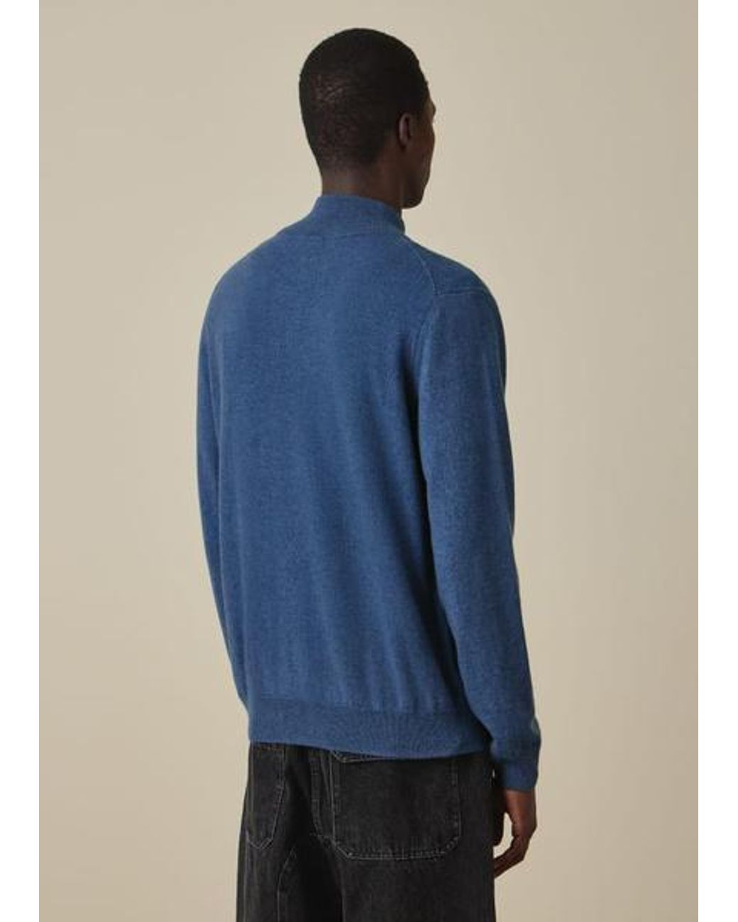 Paul Smith Blue Cashmere Zip Cardigan for men