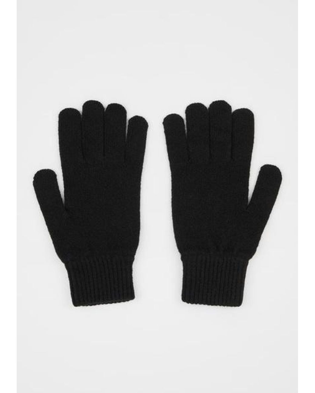 Paul Smith Black Cashmere-Blend Gloves for men