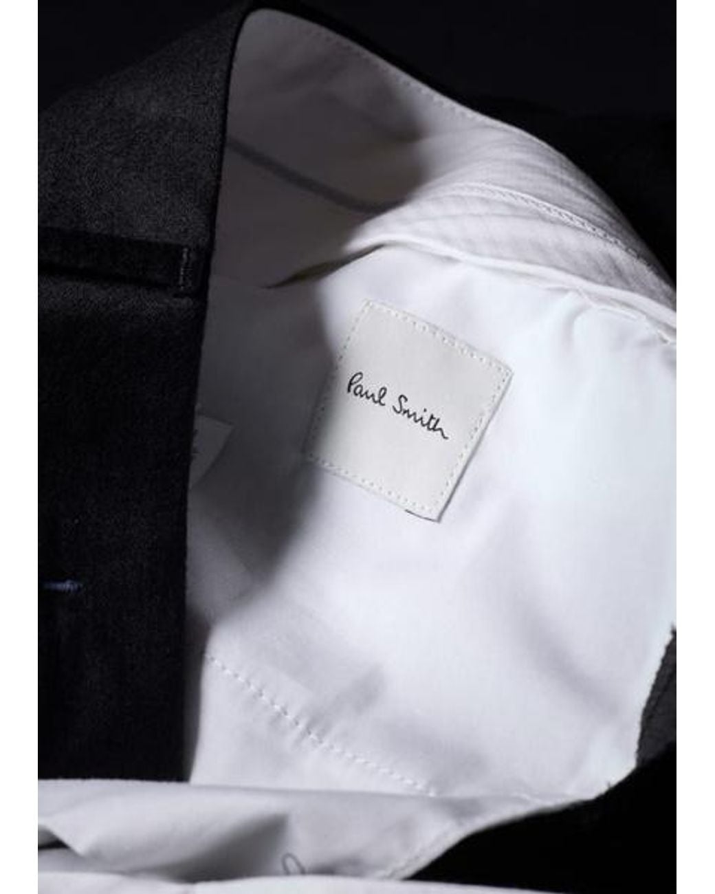 Paul Smith Black Wool-Cashmere Blend Slim-Fit Trousers