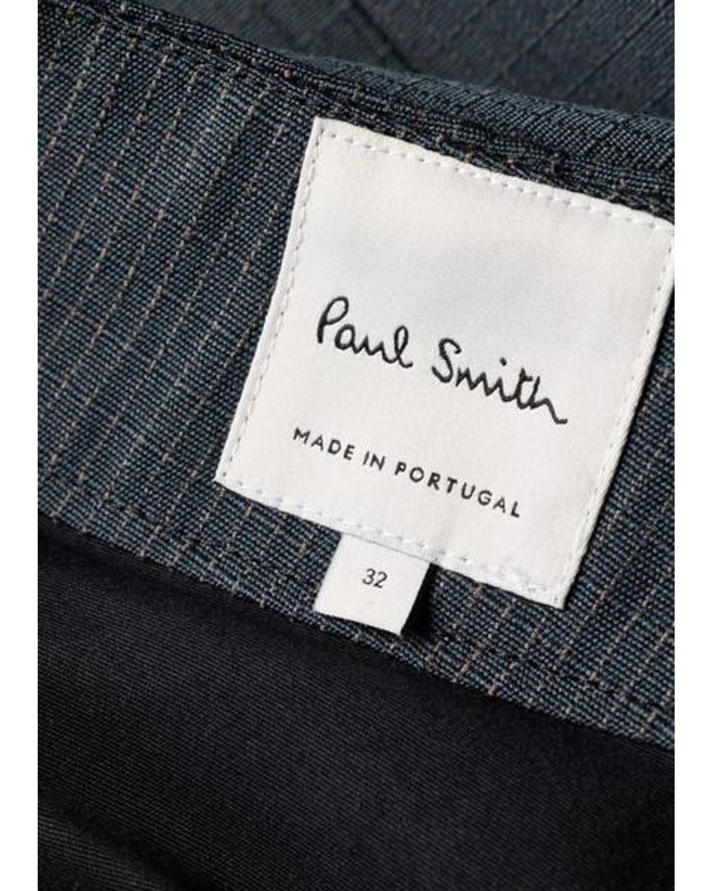 Paul Smith Blue Wool-Ripstop Trousers for men