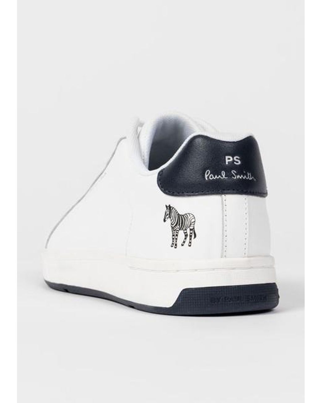 Paul Smith White Leather 'Albany' 'Zebra' Trainers for men