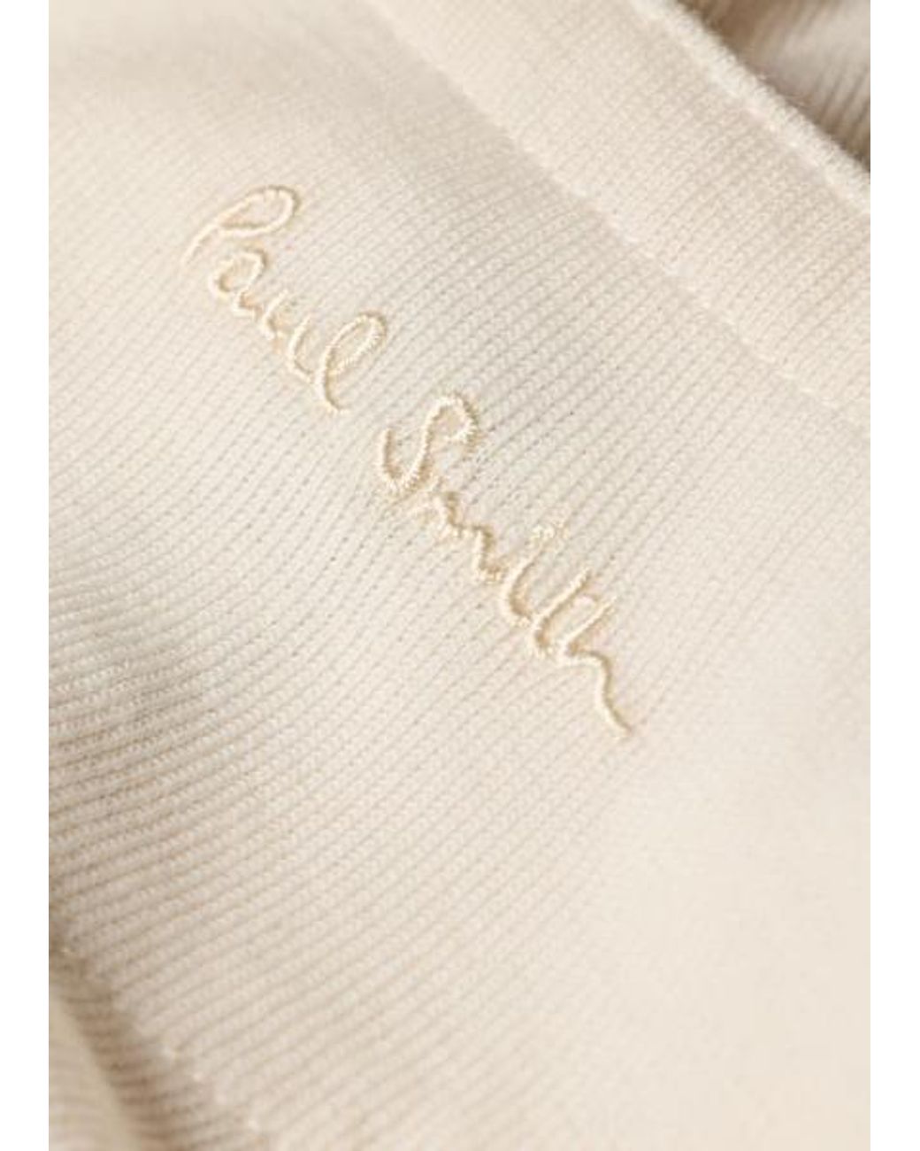 Paul Smith Natural Ribbed Wool Henley Top for men