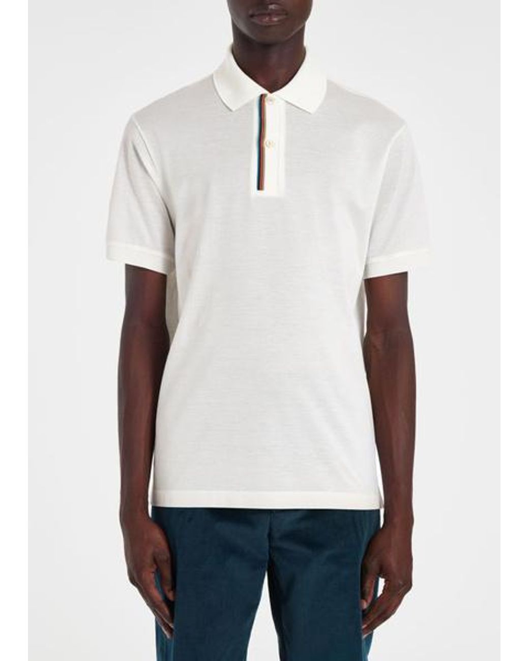 Paul Smith White Gents Polo Shirt for men