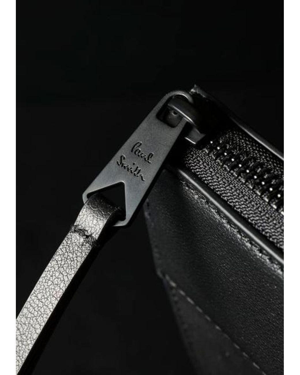 Paul Smith Gray 'Hotel Stickers' Leather Document Case for men