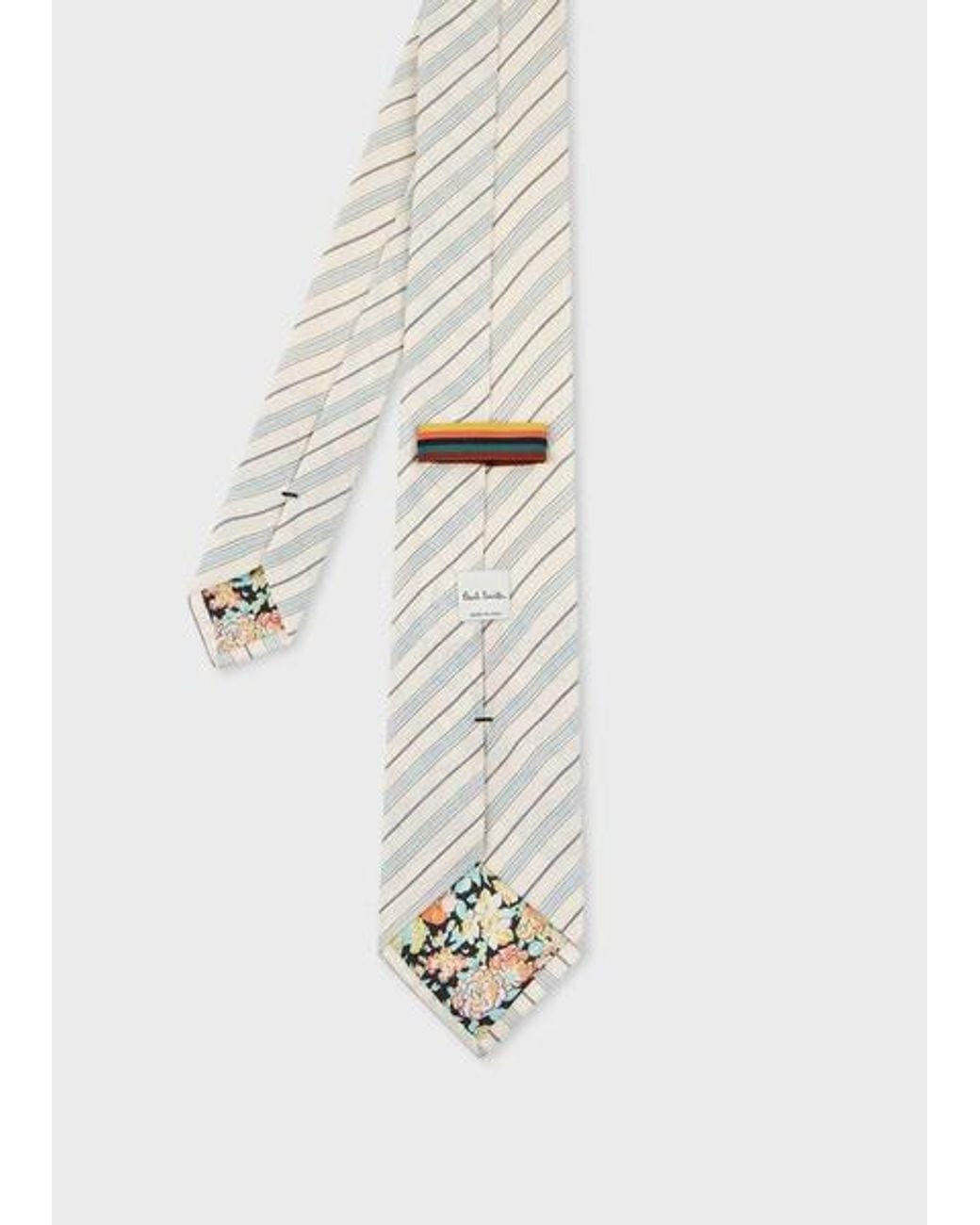 Paul Smith White Ecru And 'Shirting Stripe' Tie for men