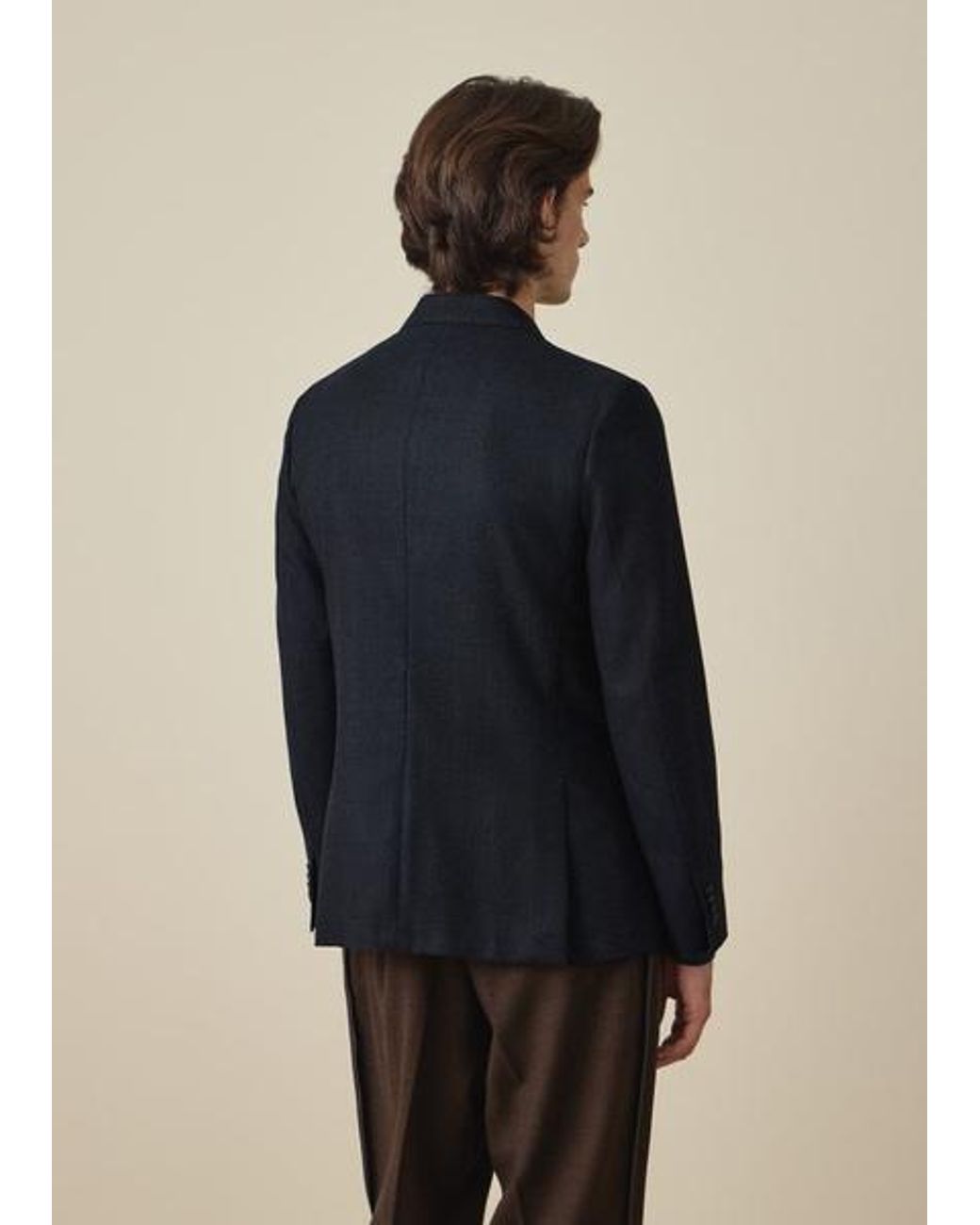 Paul Smith Blue Subtle-Check Wool Patch-Pocket Blazer for men