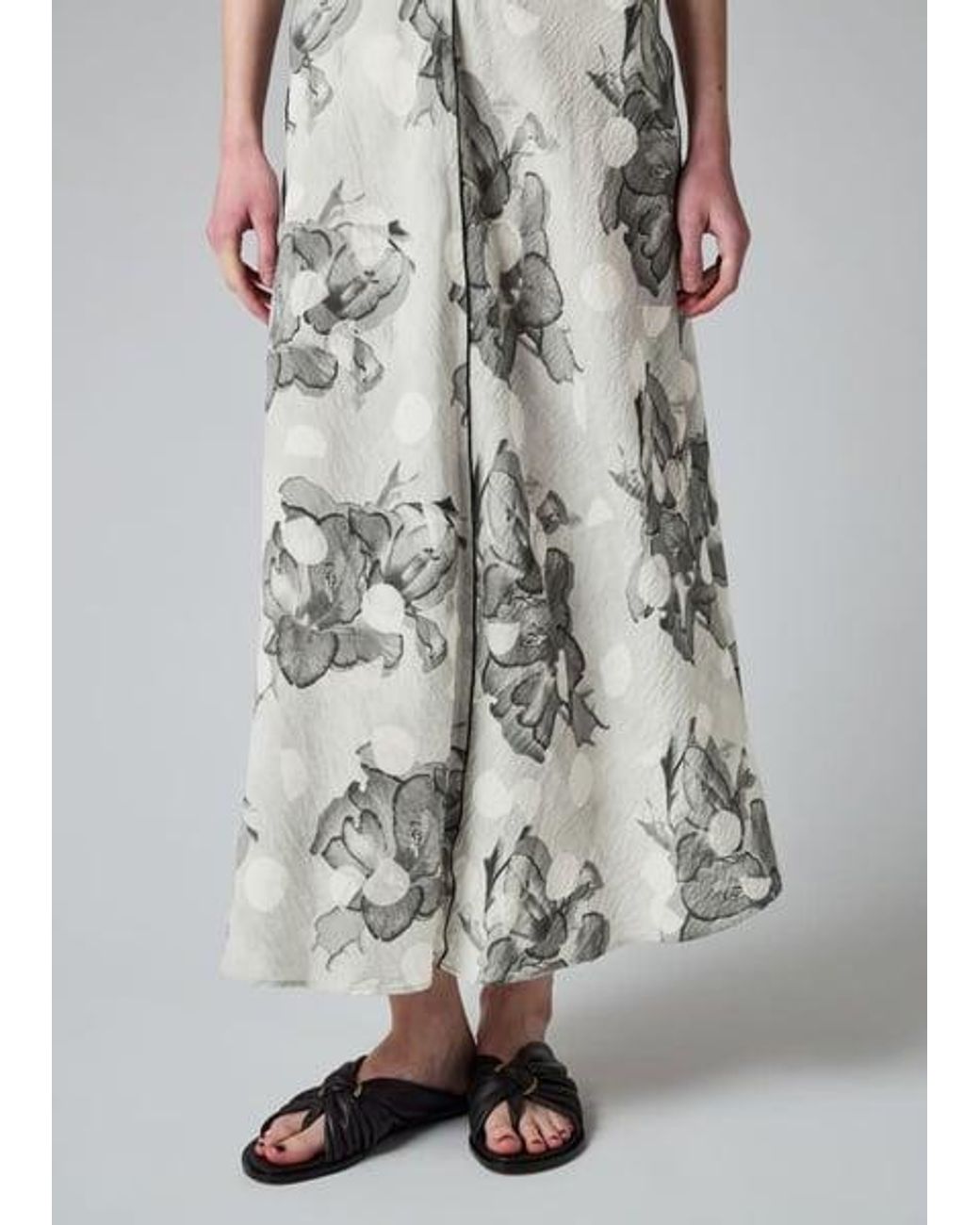 Paul Smith White 'Blurred Polka Dot Floral' Dress