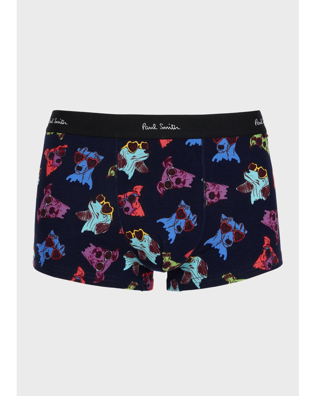 Paul Smith Blue Organic Cotton 'Dog' Boxers for men