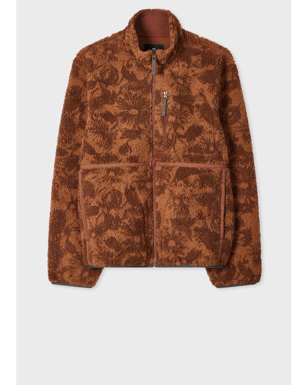 Paul Smith Brown Floral Fleece Jacket for men