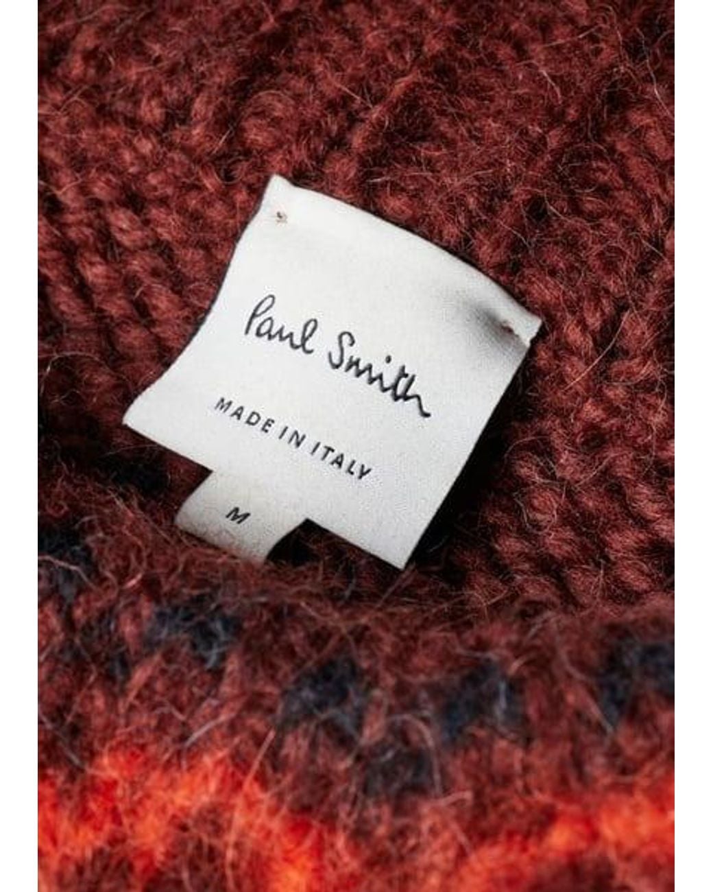 Paul Smith Red Fair Isle Wool-Alpaca Sweater