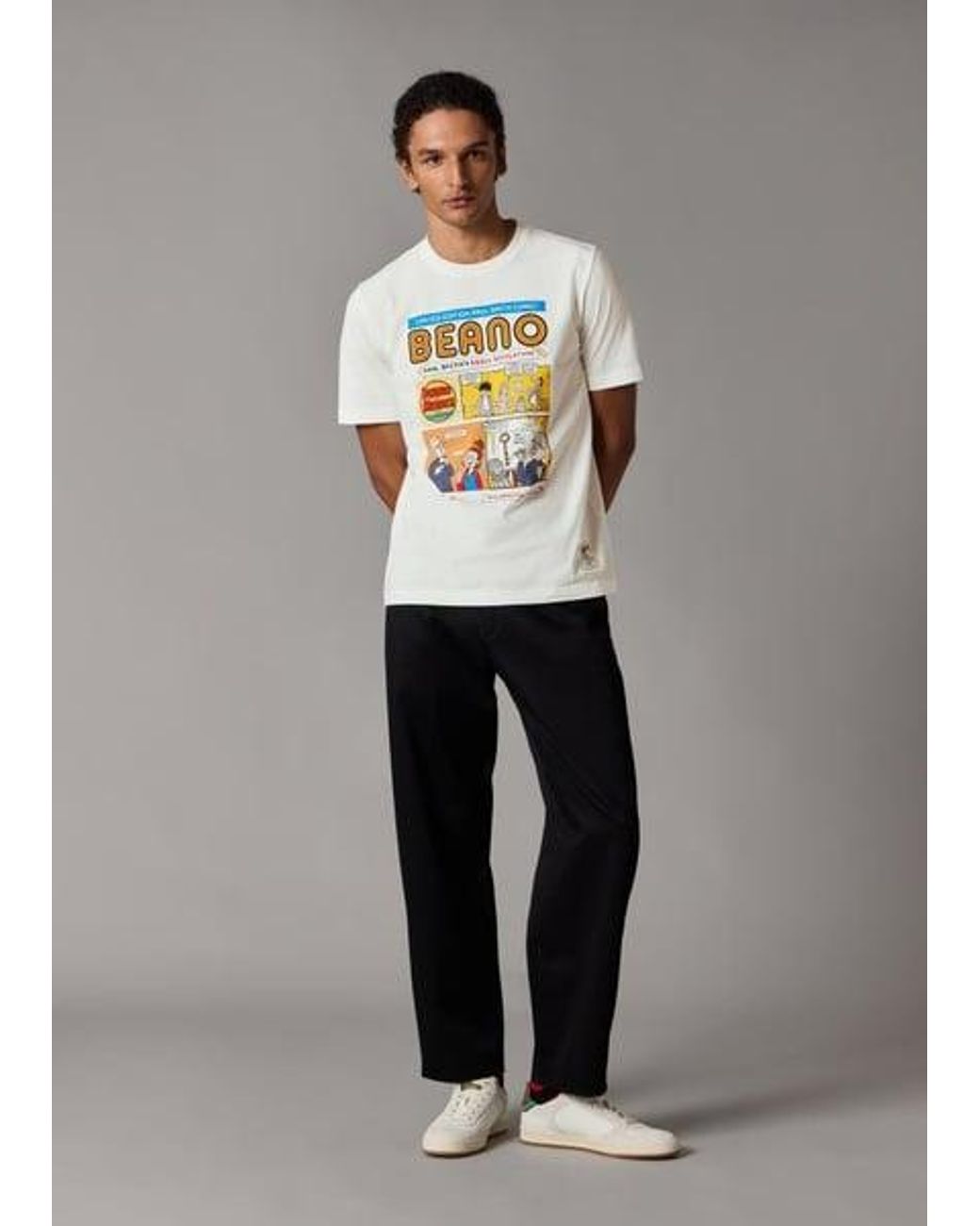 Paul Smith + Beano Gray 'Comic Strip' Print T-Shirt for men