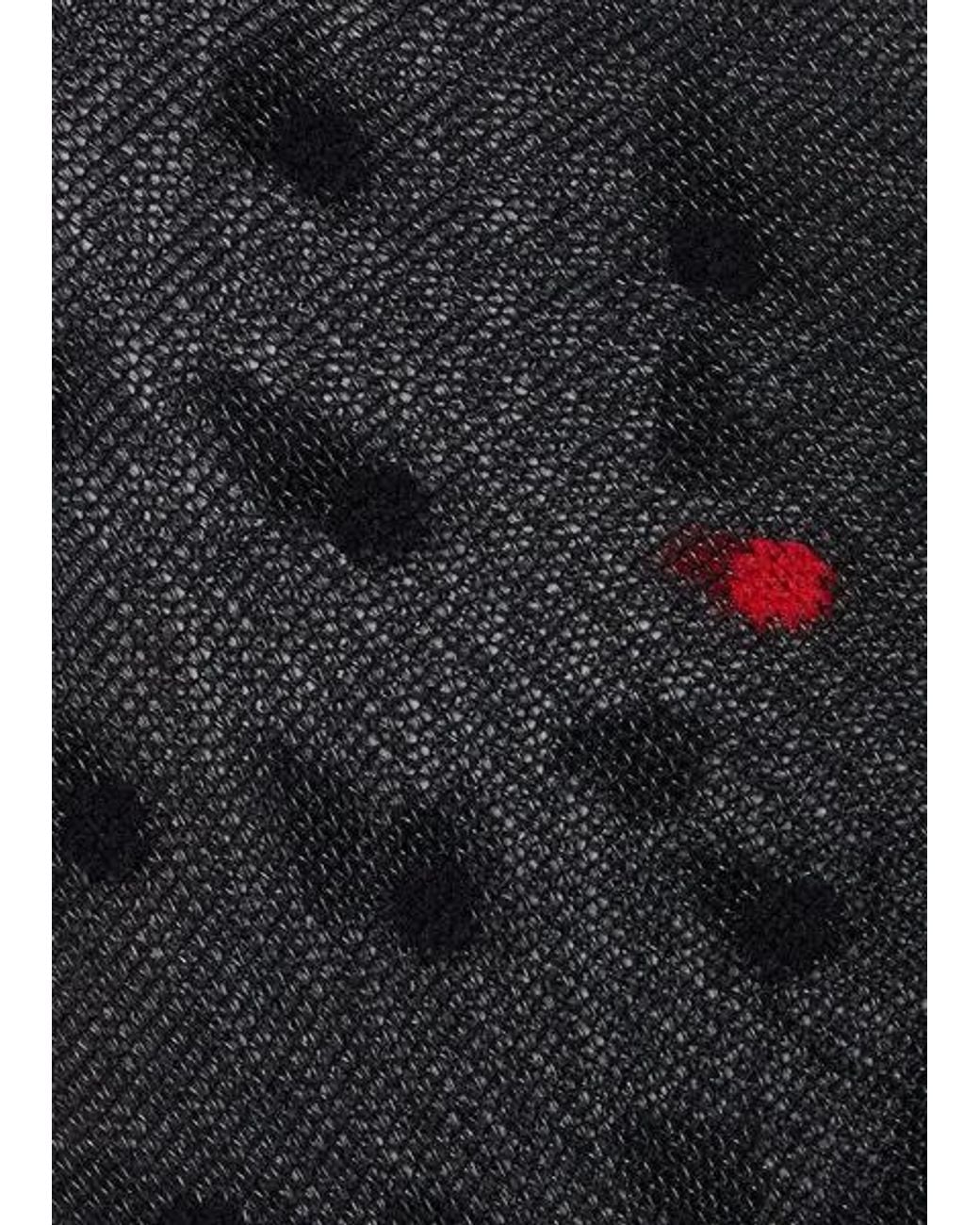 Paul Smith Black Sheer Polka Dot Socks