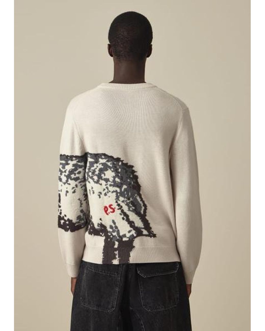 Paul Smith Natural 'Year Of The Goat' Merino Wool Sweater for men