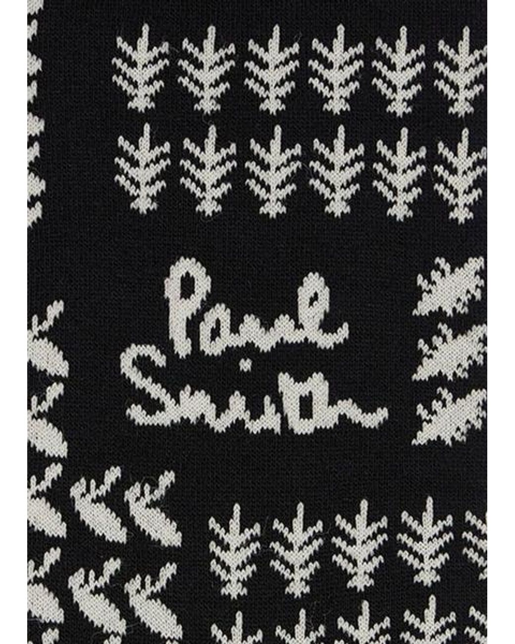 Paul Smith Black Contrast 'Bandana' Socks for men