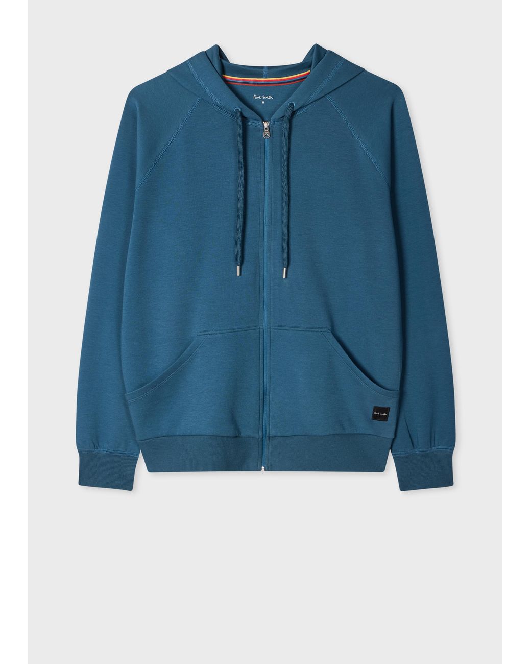 Paul Smith Blue Petrol Cotton-Blend Zip Lounge Hoodie for men