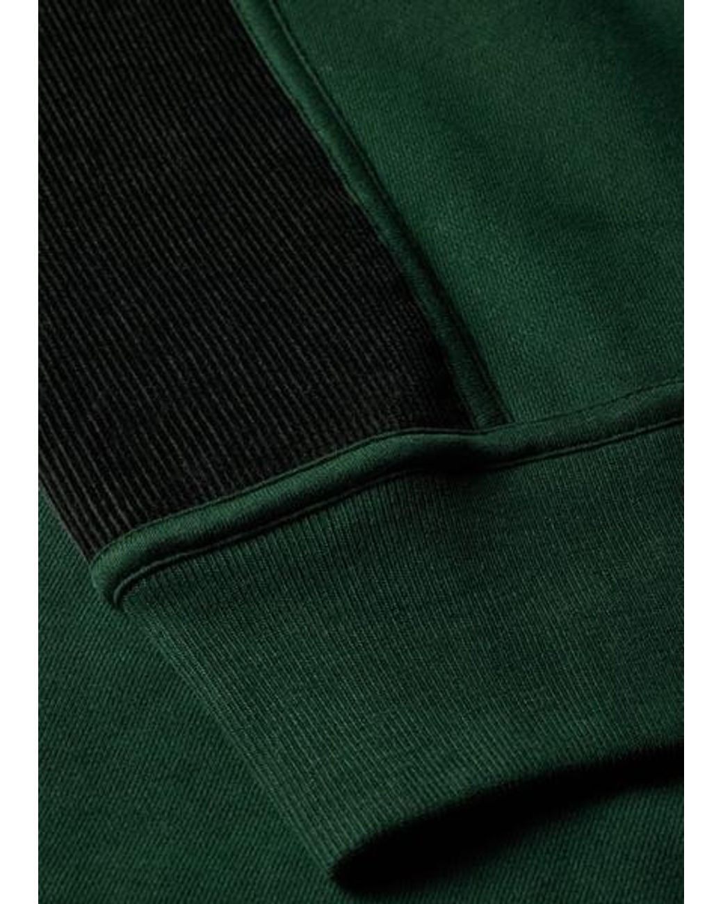 Paul Smith Green Dark Sweatshirt With Corduroy Trims for men