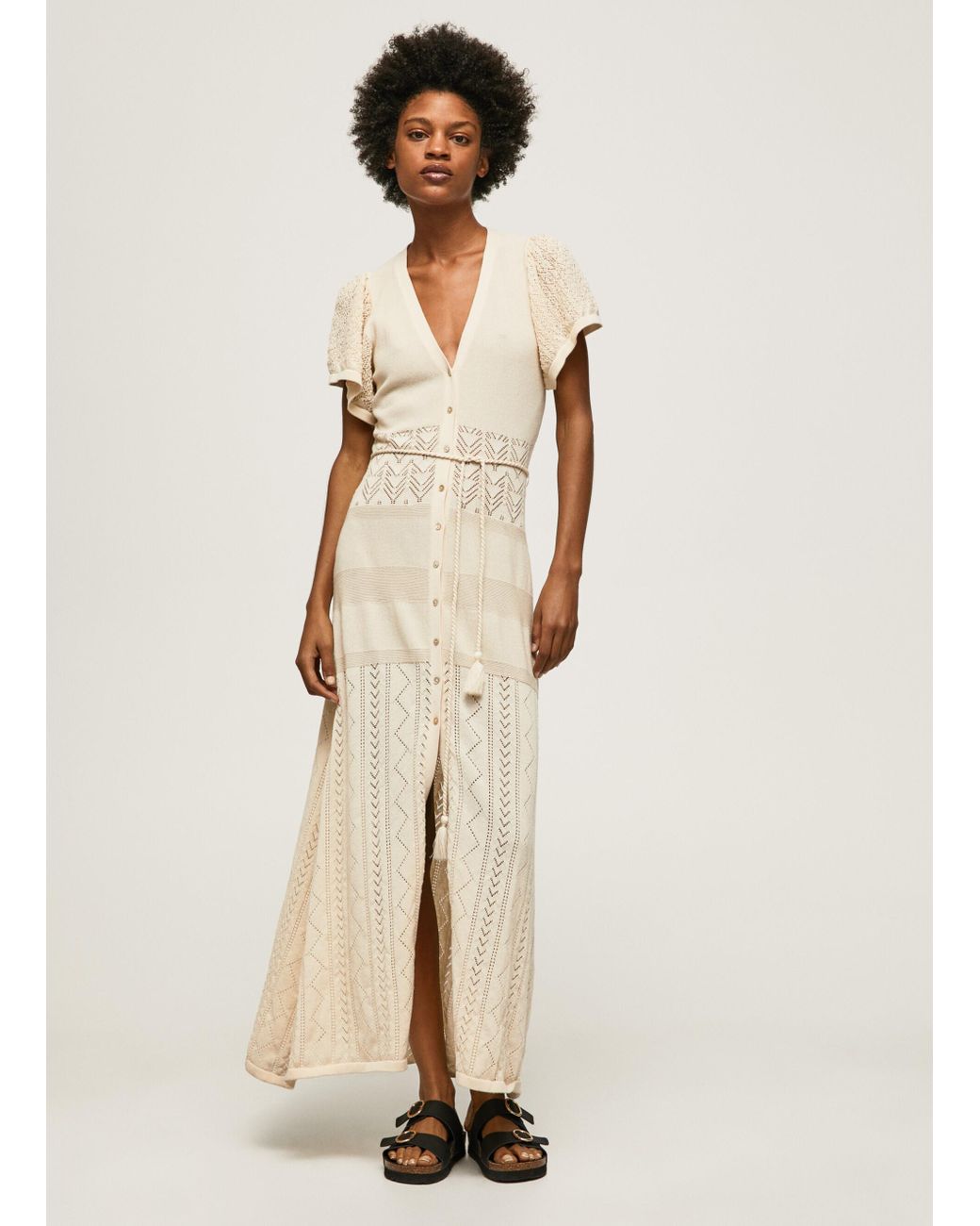 Robe en maille fine faye Pepe Jeans en coloris Neutre | Lyst