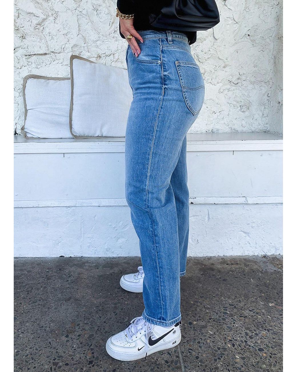 Lee Jeans Denim High Straight Jean in 