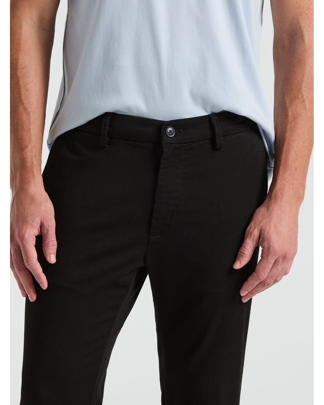 Perry Ellis White Slim Fit Dyed Solid Twill Chino Pants for men