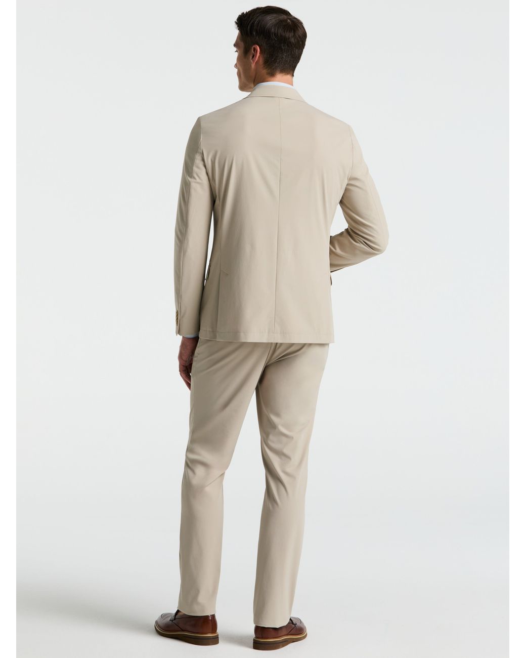 Perry Ellis White Slim Fit Tech 2.0 Suit Pants for men