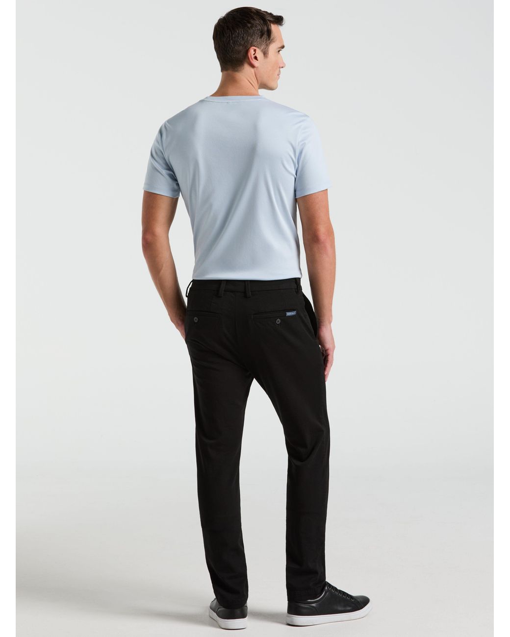 Perry Ellis White Slim Fit Dyed Solid Twill Chino Pants for men