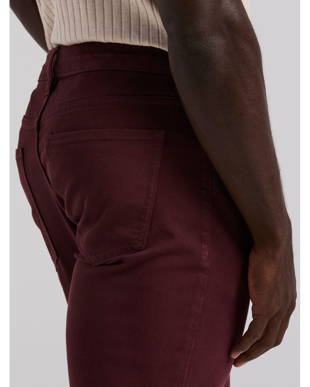 Perry Ellis Black Slim Fit Dyed Solid Twill Five Pocket Pants for men